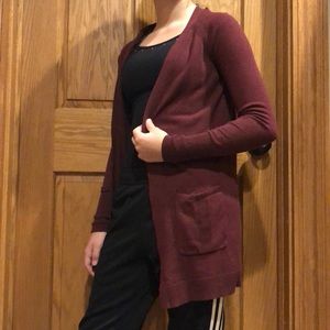 Mossimo Burgundy Cardigan